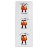 Gepersonaliseerd Fun Pudding Merry Kerstmis Wijn Cadeautas (Voorkant)