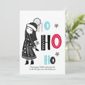 Gepersonaliseerd Fun Scandinavian Modern Kerstmis Kaart (Staand voorkant)