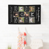 Gepersonaliseerd Funeral Photo Collage Loving Memo Spandoek (Insitu)