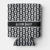 Gepersonaliseerd, FunkyBlack & Wit Patroon Blikjeskoeler (Voorkant)
