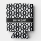 Gepersonaliseerd, FunkyBlack & Wit Patroon Blikjeskoeler (Achterkant)