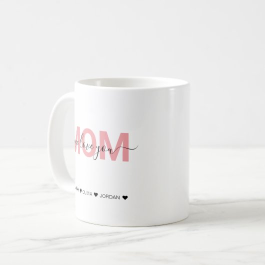 Gepersonaliseerd Funny Best Mama Nutrition Facts H Koffiemok (Voorkant links)