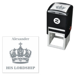 Gepersonaliseerd Funny Crown Afbeelding Zijn Heerl Zelfinktende Stempel