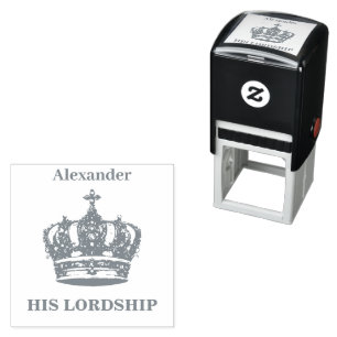 Gepersonaliseerd Funny Crown Afbeelding Zijn Heerl Zelfinktende Stempel