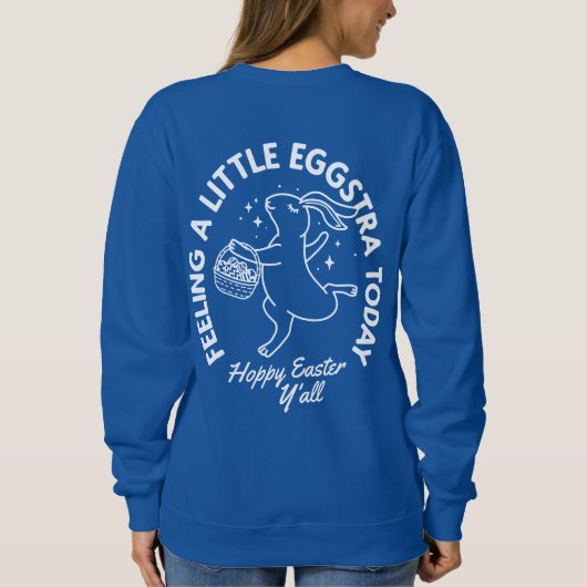 Gepersonaliseerd Funny Easter Bunny Shirt met naam (Achterkant)