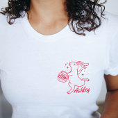 Gepersonaliseerd Funny Easter Bunny Shirt met naam