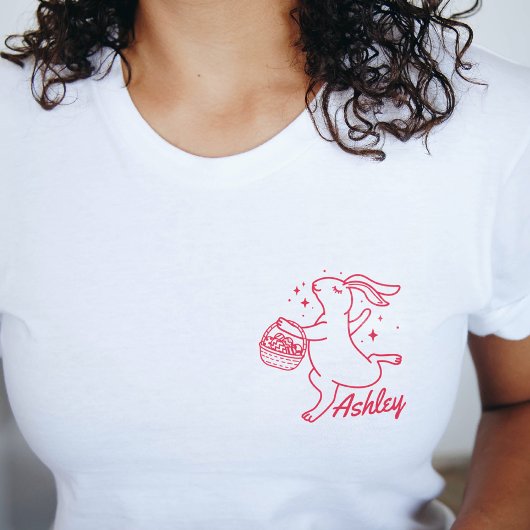 Gepersonaliseerd Funny Easter Bunny Shirt met naam