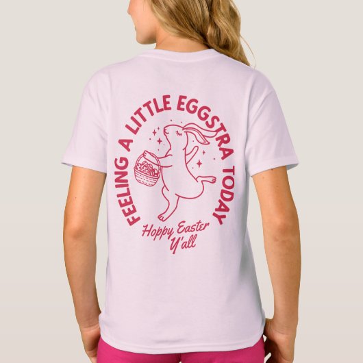 Gepersonaliseerd Funny Easter Bunny Shirt met naam (Achterkant)