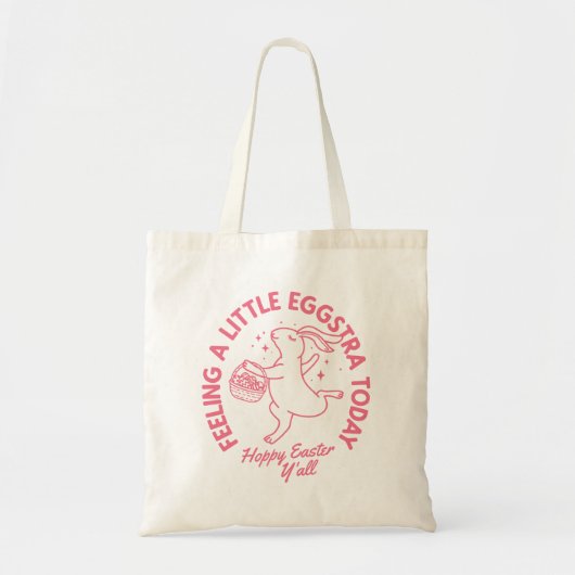 Gepersonaliseerd Funny Easter Bunny Shirt met naam Tote Bag (Voorkant)