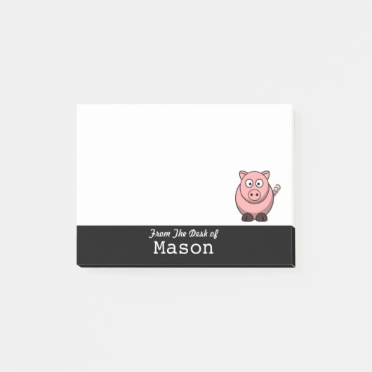 Gepersonaliseerd Funny Fat Pink Pig Post-it® Notes (Voorkant)