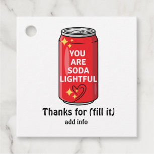 Gepersonaliseerd Funny Je bent een soda Lightful C Bedankjes Labels