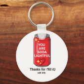 Gepersonaliseerd Funny Je bent een soda Lightful C Sleutelhanger (Voorkant)