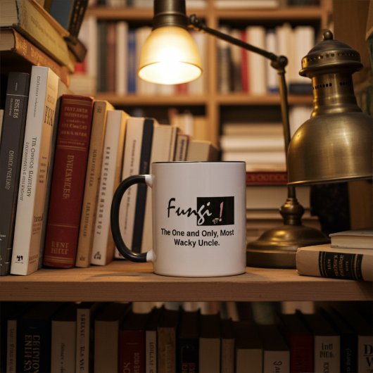 Gepersonaliseerd Funny Mushrooms Pun, zwart en wit Mok