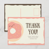 Gepersonaliseerd - Funny Pink Donut Dessert Hartel Briefkaart (Voorkant / Achterkant)