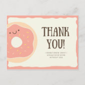 Gepersonaliseerd - Funny Pink Donut Dessert Hartel Briefkaart (Voorkant)