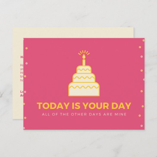 Gepersonaliseerd - Funny Quote Cake Briefkaart (Voorkant / Achterkant)