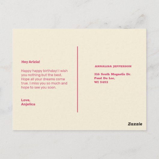 Gepersonaliseerd - Funny Quote Cake Briefkaart (Achterkant)