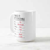 Gepersonaliseerd Funny Retirement Weekschema Koffiemok (Voorkant links)