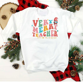 Gepersonaliseerd Funny Teacher Kerstshirt Trui