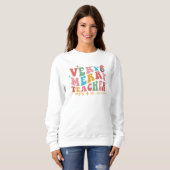 Gepersonaliseerd Funny Teacher Kerstshirt Trui (Voorkant volledig)