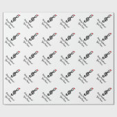 Gepersonaliseerd G Clef Treble muziekbriefje Kerst Cadeaupapier (Vlak)