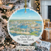 Gepersonaliseerd Galway Ornament, Ierland Keramisch Ornament