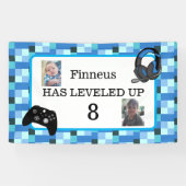 Gepersonaliseerd gamen, standaard blauw spandoek (Horizontaal)