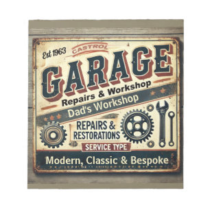 Gepersonaliseerd  Garage Notitieblok