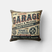 Gepersonaliseerd Garage Sierkussen (Achterkant)