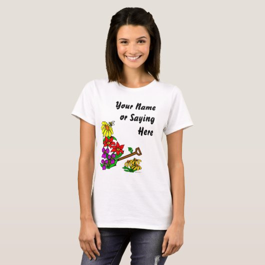 Gepersonaliseerd Gardener Gezegde T-shirt (Voorkant volledig)