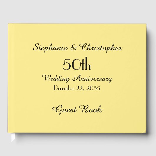 Gepersonaliseerd Gastenboek 50e Jubileum Party (Voorkant)