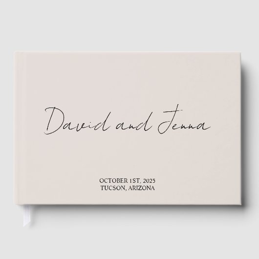 Gepersonaliseerd gastenboek, aangepaste bruiloft g gastenboek (Voorkant)