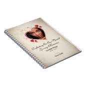 Gepersonaliseerd gastenboek met hartthema notitieboek (Rechterzijde)