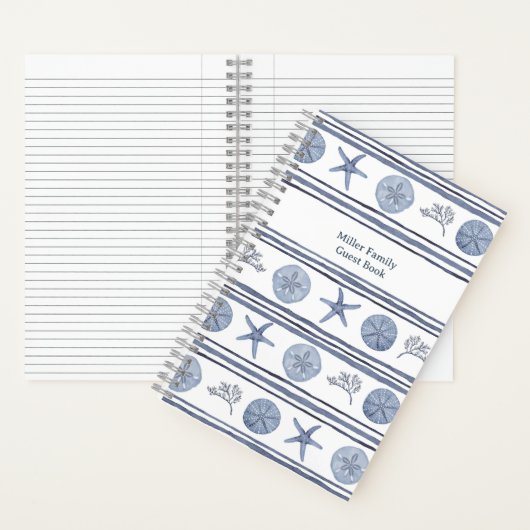 Gepersonaliseerd gastenboek - Strand thema Notitieboek (Binnen)