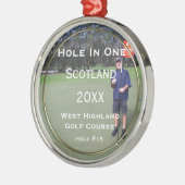 Gepersonaliseerd gat in één keepaardversiering metalen ornament (Links)