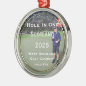 Gepersonaliseerd gat in één keepaardversiering metalen ornament (Links)