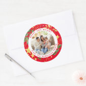 Gepersonaliseerd gebakken met liefde vakantie bakk ronde sticker (Envelop)