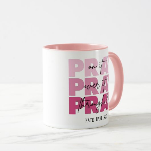 Gepersonaliseerd Gebed Over Alles Classic Mok 11oz (Voorkant rechts)