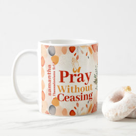 Gepersonaliseerd gebed zonder ophouden Boho Christ Koffiemok