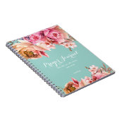 Gepersonaliseerd Gebedsdagboek Blush Roze Bloemen Notitieboek (Rechterzijde)