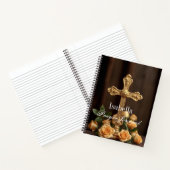 Gepersonaliseerd Gebedsdagboek Gold Cross & Rozen Notitieboek (Binnen)