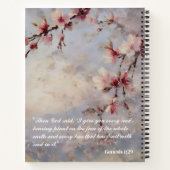 Gepersonaliseerd Gebedsdagboek Kersenbloesems Notitieboek (Achterkant)