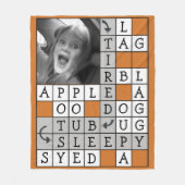 Gepersonaliseerd Gebied met de Tekst van de Douane Fleece Deken (Voorkant)