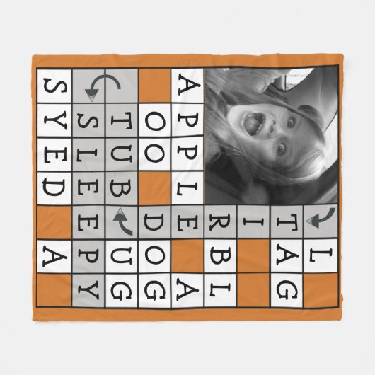 Gepersonaliseerd Gebied met de Tekst van de Douane Fleece Deken (Voorkant (Horizontaal))