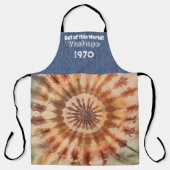 Gepersonaliseerd Geboorte Jaar Retro All-over Prin Schort (Voorkant)