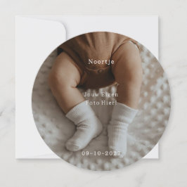 Gepersonaliseerd Geboortekaartje Met Eigen Foto. Kaart