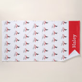 Gepersonaliseerd Geboren om een Gymnast te zijn Strandlaken (Voorkant)