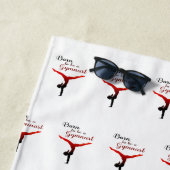 Gepersonaliseerd Geboren om een Gymnast te zijn Strandlaken (In situ)