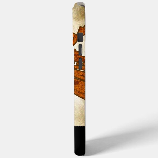 Gepersonaliseerd gebrand Sinaasappel Antiek scroll Case-Mate iPhone Case (Achterkant / Links)