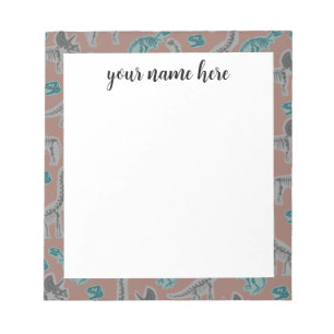 Gepersonaliseerd gebusiliseerd Dinosaur Notitieblo Notitieblok